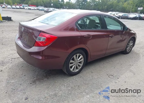 2012 Honda Civic Ex-L из США, поврежденный, VIN 19XFB2F90CE348334